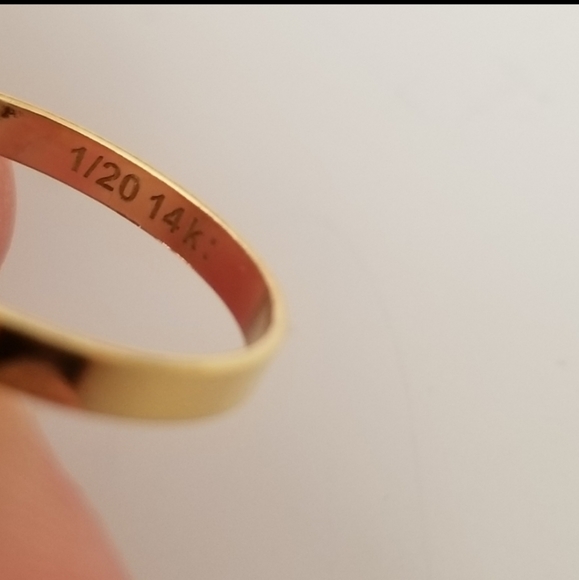 Thick gold stacker ring gold filled - Picture 4 of 5